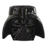 Schwarzer Disney Blumentopf in 3D Darth Vader Helmform aus Keramik.