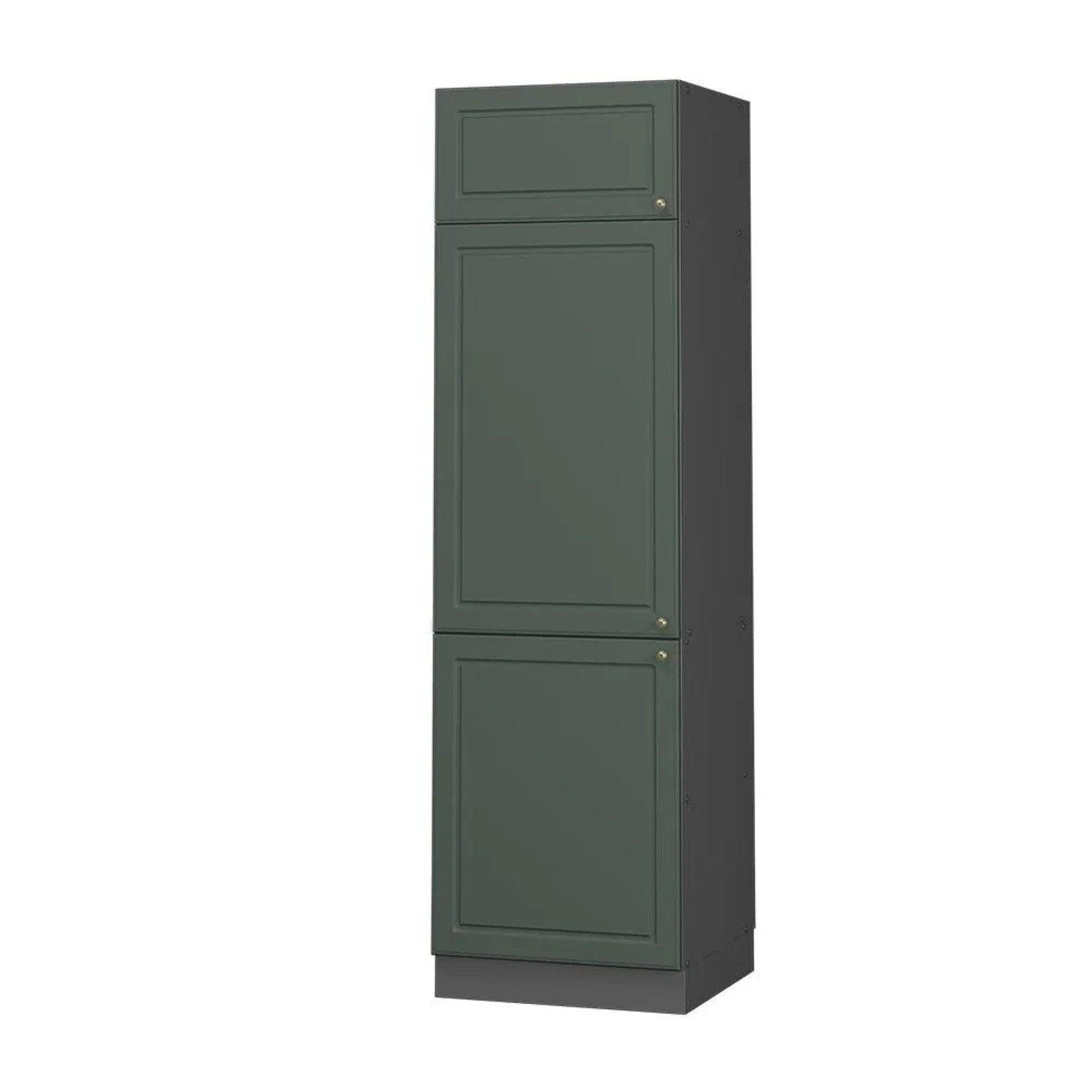 Vicco Kühlumbauschrank Fame-Line Hochschrank für die Küche Grün-Gold Landhaus Anthrazit 60 cm