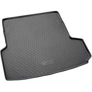 Schwarze Gummi Kofferraumwanne für BMW 3er F31 Touring (2012-2019) mit Rand.
