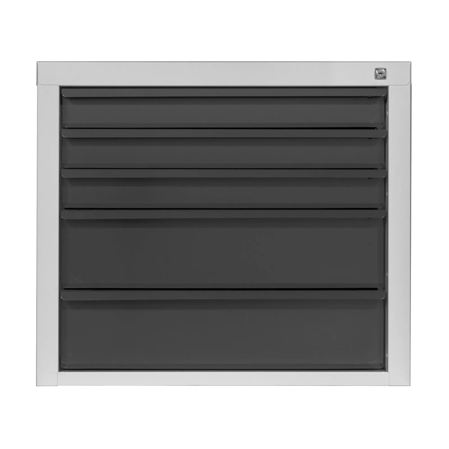 PROREGAL Schubladenschrank Kobra Mit 5 Schubladen HxBxT 60x70x43,5cm Lichtgrau/Anthrazitgrau