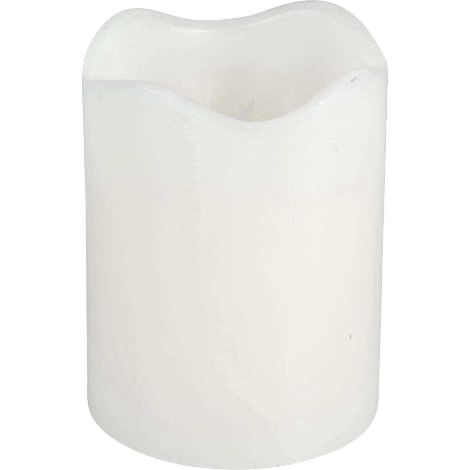 LED Kerze Integrierter Timer Flackernd Weiß 9 cm x 7 cm x 7 cm
