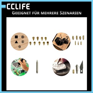 CCLIFE 30W Brandmal Lötkolben Set: 22 Spitzen für Holzmalerei, Löten, Gravur und vielseitige Anwendungen.