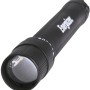 Schwarze Energizer X-Focus Taschenlampe mit Strahlfokussierung und Batterien.