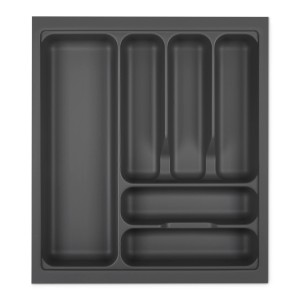 SOTECH Orga-Box I Besteckeinsatz Oriongrau 500 mm Höhe 55 mm Antirutschbeschichtung Für Blum Tandembox und ModernBox