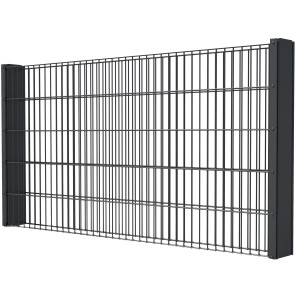 Floraworld Zaungabione Basis-Set in Anthrazit zum Einbetonieren, 83 cm hoch.