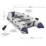 ArtSport Schlauchboot Paddelboot Grau mit Aluboden  3,80m_10