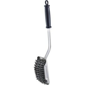 Rösle Grillrost-Reinigungsbürste SlideX mit Edelstahlborsten und Kunststoffgriff.