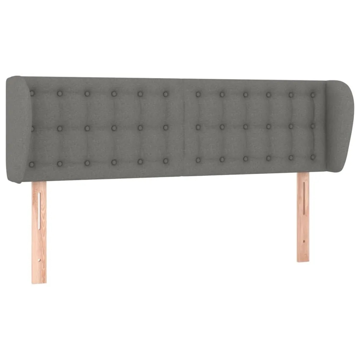 vidaXL Kopfteil mit Ohren Dunkelgrau 147x23x78/88 cm Stoff 3117577