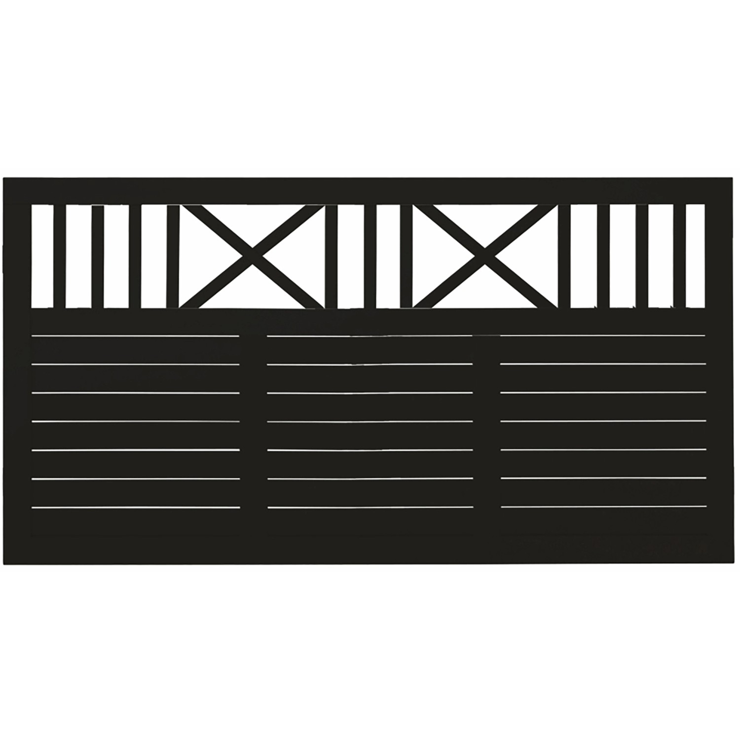 Vorgartenzaun Nostalgi Nadelholz Schwarz 180 cm x 95 cm günstig online kaufen