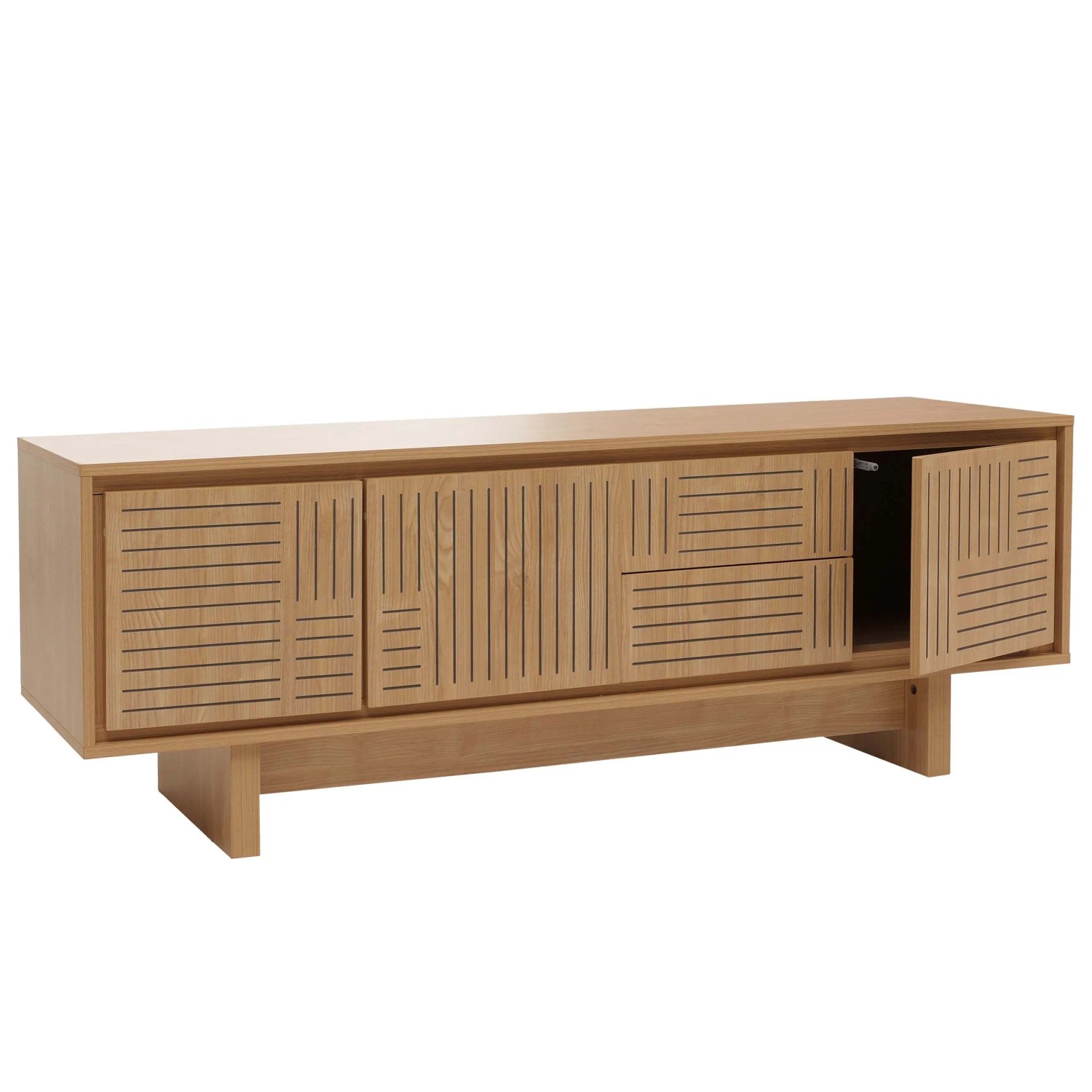 MCW TV-Rack O34 Melamin 51,5x150x39,5cm Ulme Natur