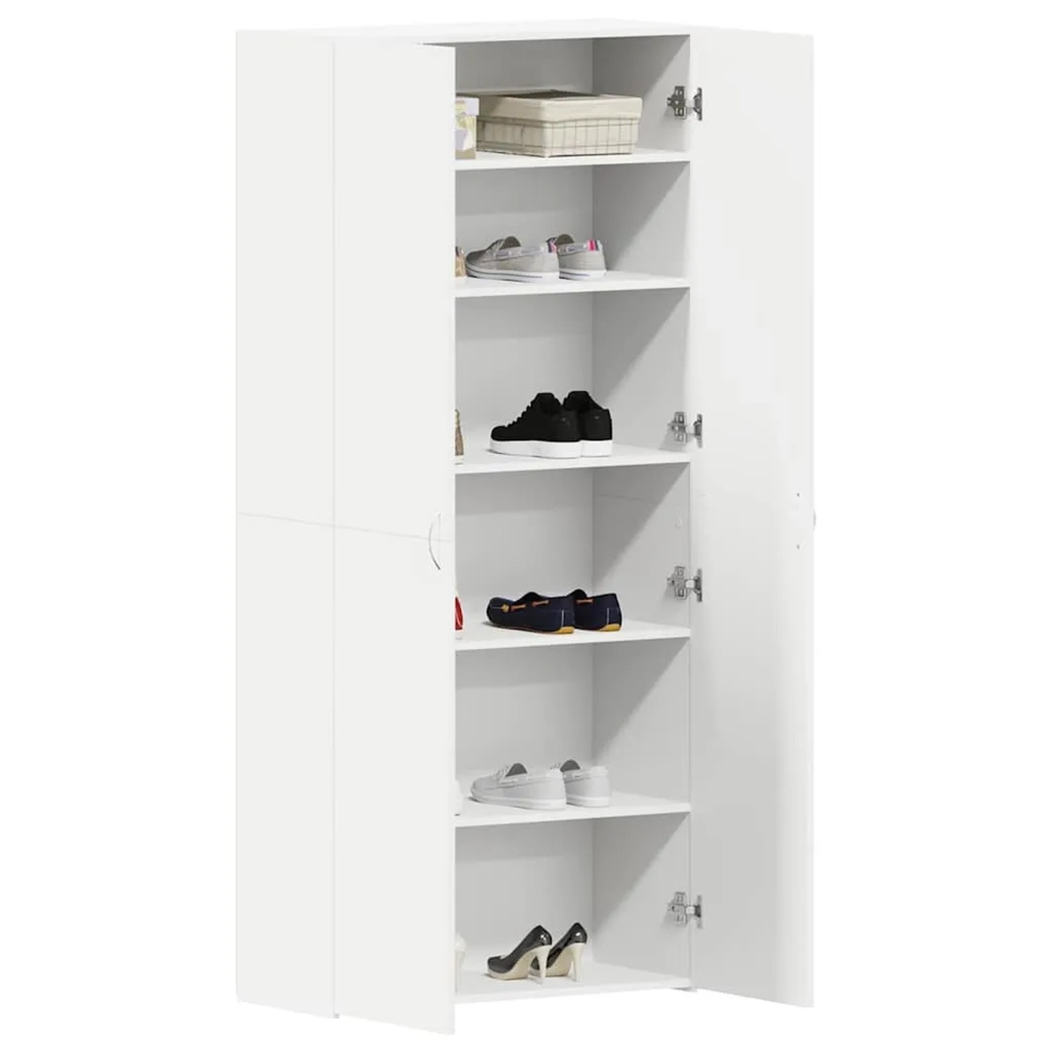 vidaXL Schuhschrank mit Regal Weiß 80 x 35,5 x 180 cm Holzwerkstoff 3333836_3