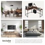 Tectake Eckschreibtisch Melrose im Industrial Style mit PC und Zubehör.