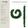 Tectake Weihnachtsgirlande, 270cm, mit Zapfen und Beeren, rot und grün, als festliche Weihnachtsdekoration.