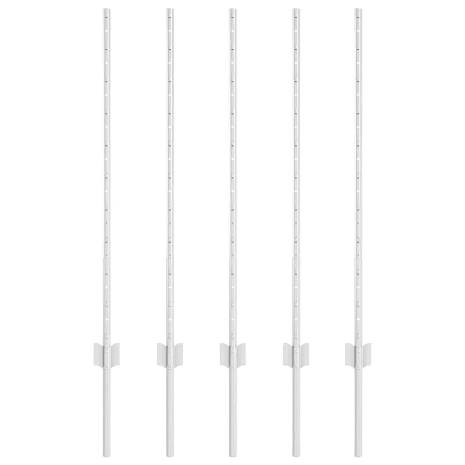 vidaXL Zaunpfosten 5 Stk Silber 100 cm Stahl 42006296 günstig online kaufen