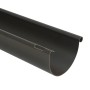 Braune Marley Dachrinne RG 75, 2 m lang, aus Kunststoff.