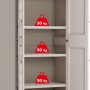 KIS Kunststoffschrank Gulliver, sandbeige, mit 4 Böden, belastbar bis 30 kg pro Boden.