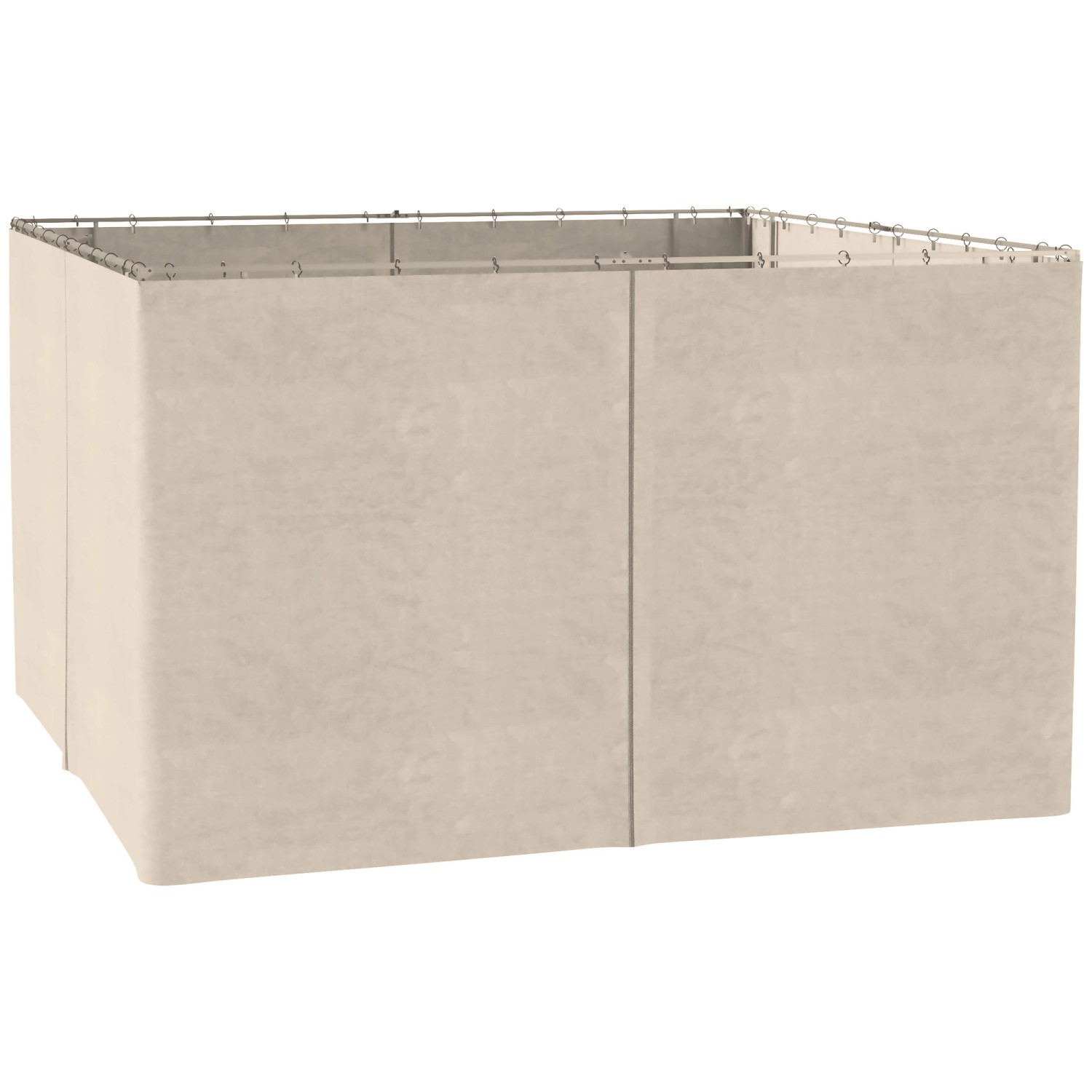 Outsunny Gazebo Ersatzvorhang Polyester Beige 352L x 205H cm günstig online kaufen