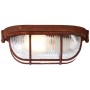 Rostfarbene Brilliant Deckenleuchte Bobbi aus Metall und Glas, 8,5x21x10,5 cm.