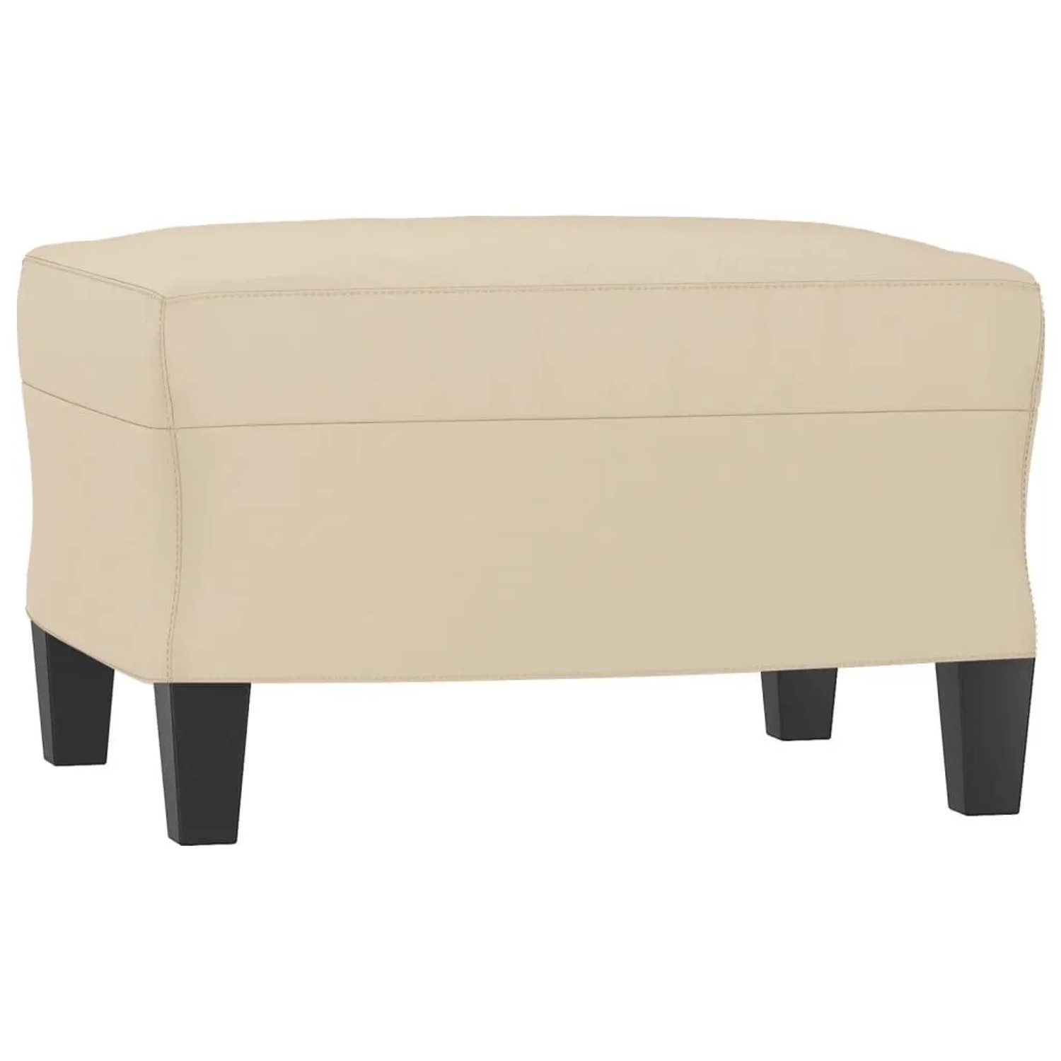 vidaXL Fußhocker Creme 60x50x41 cm Mikrofasergewebe 349345