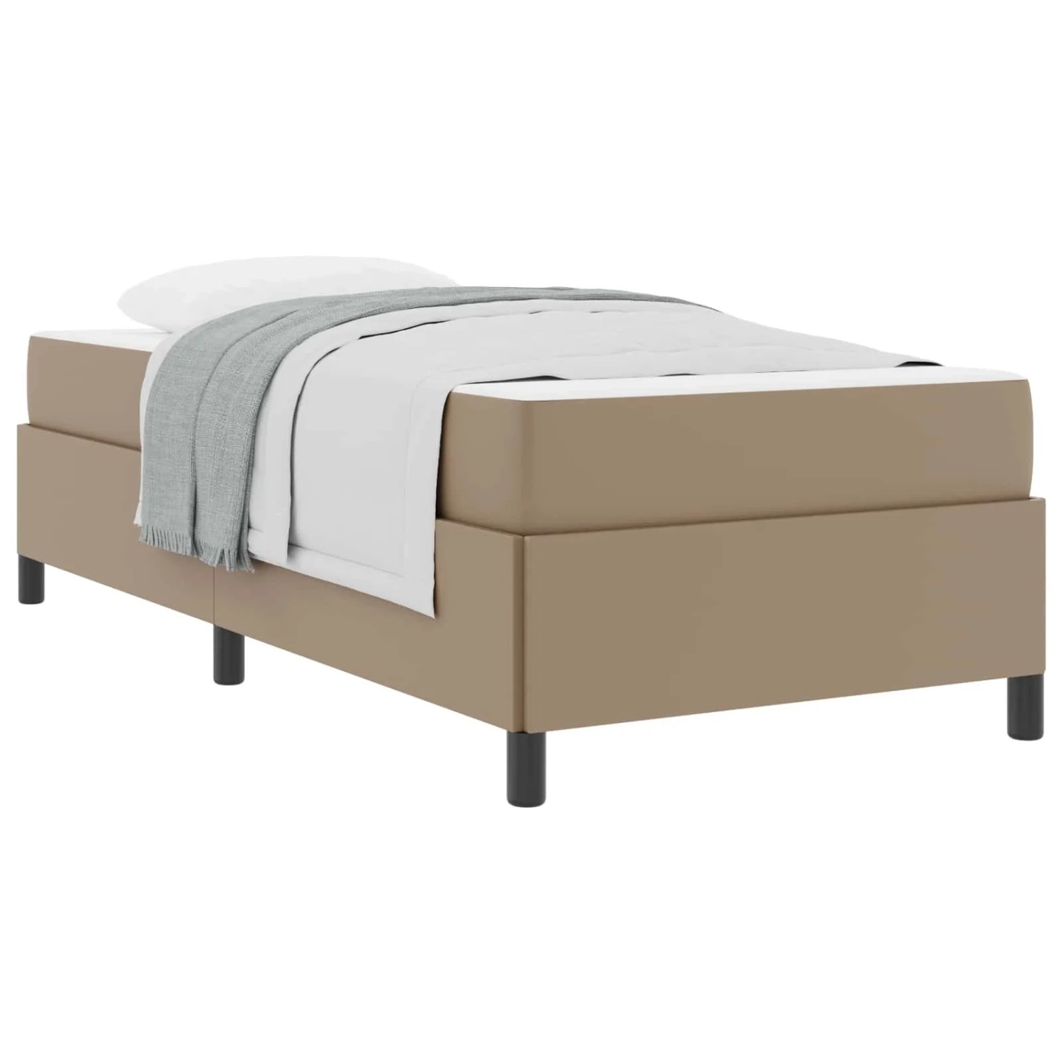 vidaXL Bettrahmen mit Matratze Cappuccino 80 x 200 cm Stoff 3398973