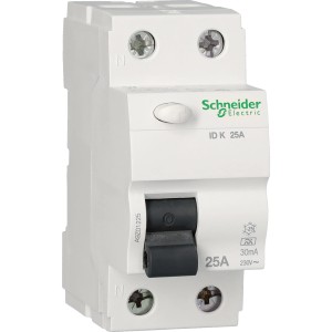 Schneider Electric Fehlerstromschutzschalter, 2-polig, 25A, für erhöhte Sicherheit.