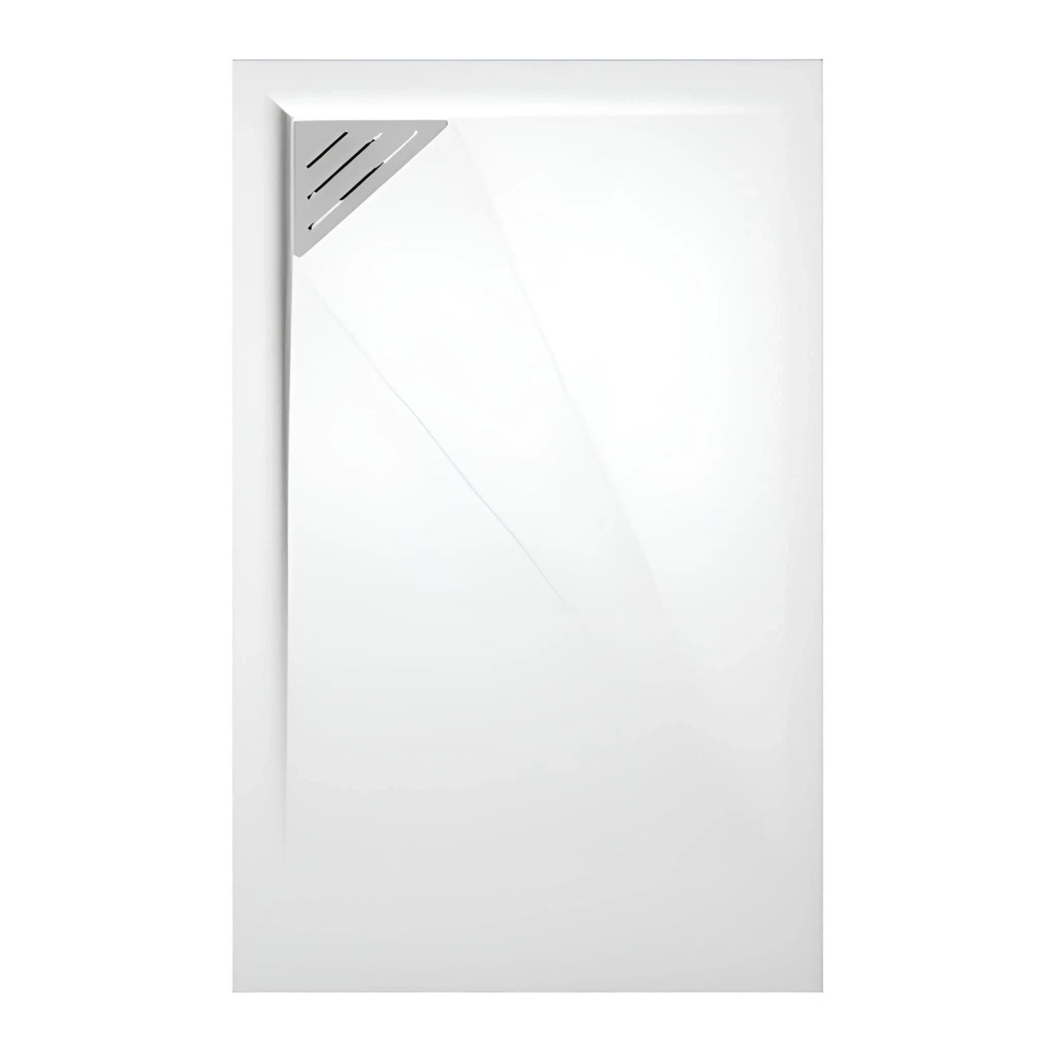 Mirlo Mineralguss Duschwanne Extra Flach Trinity Weiß Ablaufschutz Chrom Ablauf Linksbündig 90x180cm