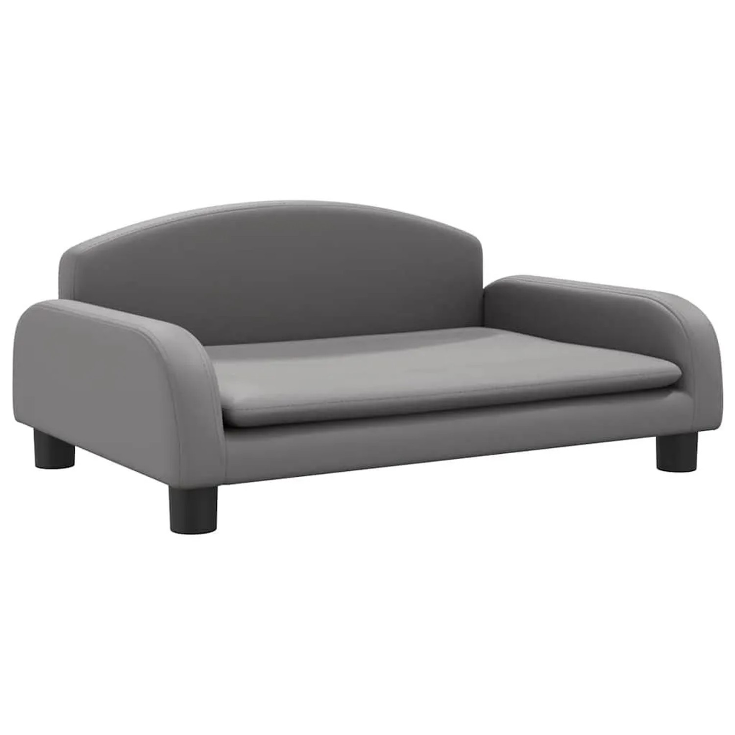 vidaXL Hundebett Grau 70x45x30 cm Kunstleder 171968