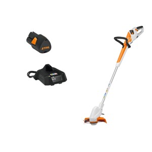 Stihl Akku-Freischneider FSA 30 Set mit Akku AS 2 und Ladegerät AL 1, orange/weiß.