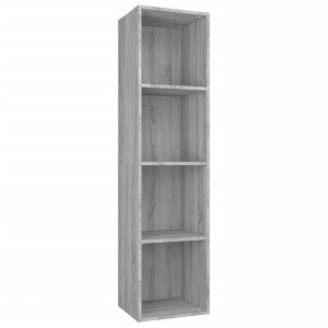 VidaXL Bücherschrank/TV-Schrank, Grau Sonoma, Holzwerkstoff, mit 4 Fächern.