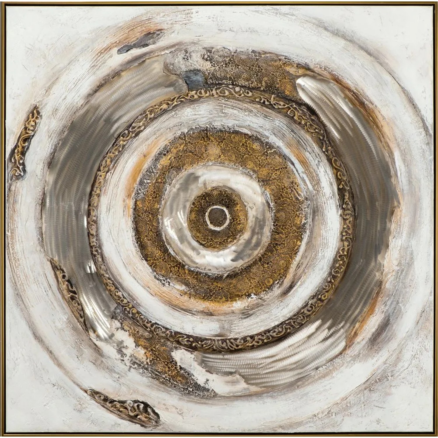 Art Universe Leinwandbild Goldene Meditation 102 x 102 cm
