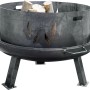SIENA GARDEN Feuerschalenaufsatz XXL, Stahl silber/anthrazit, 96 cm. Aufsatz für Feuerschale.