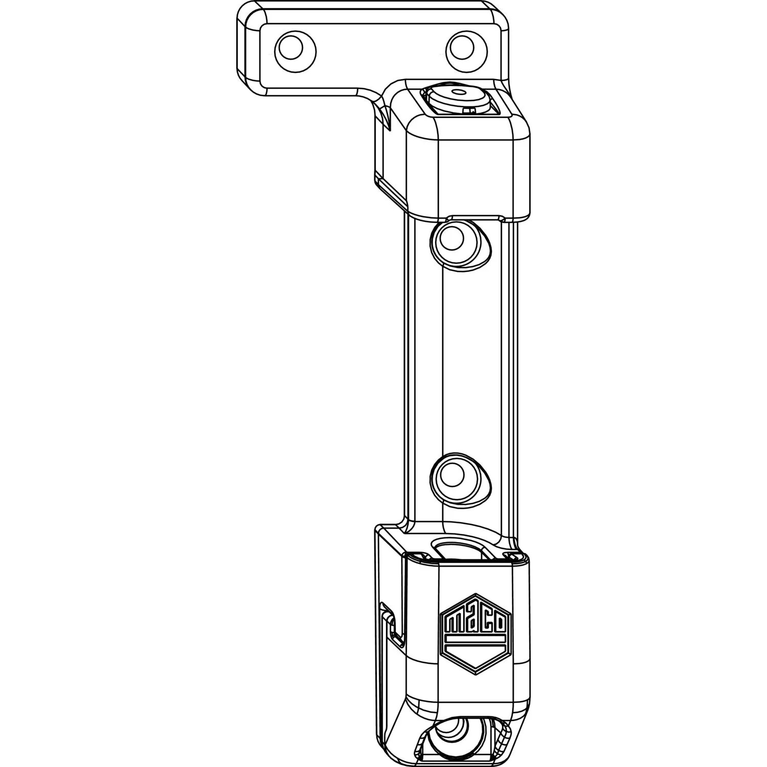 Maco Scherenlager Mammut 220kg mit 9mm Tragezapfen Silber Links