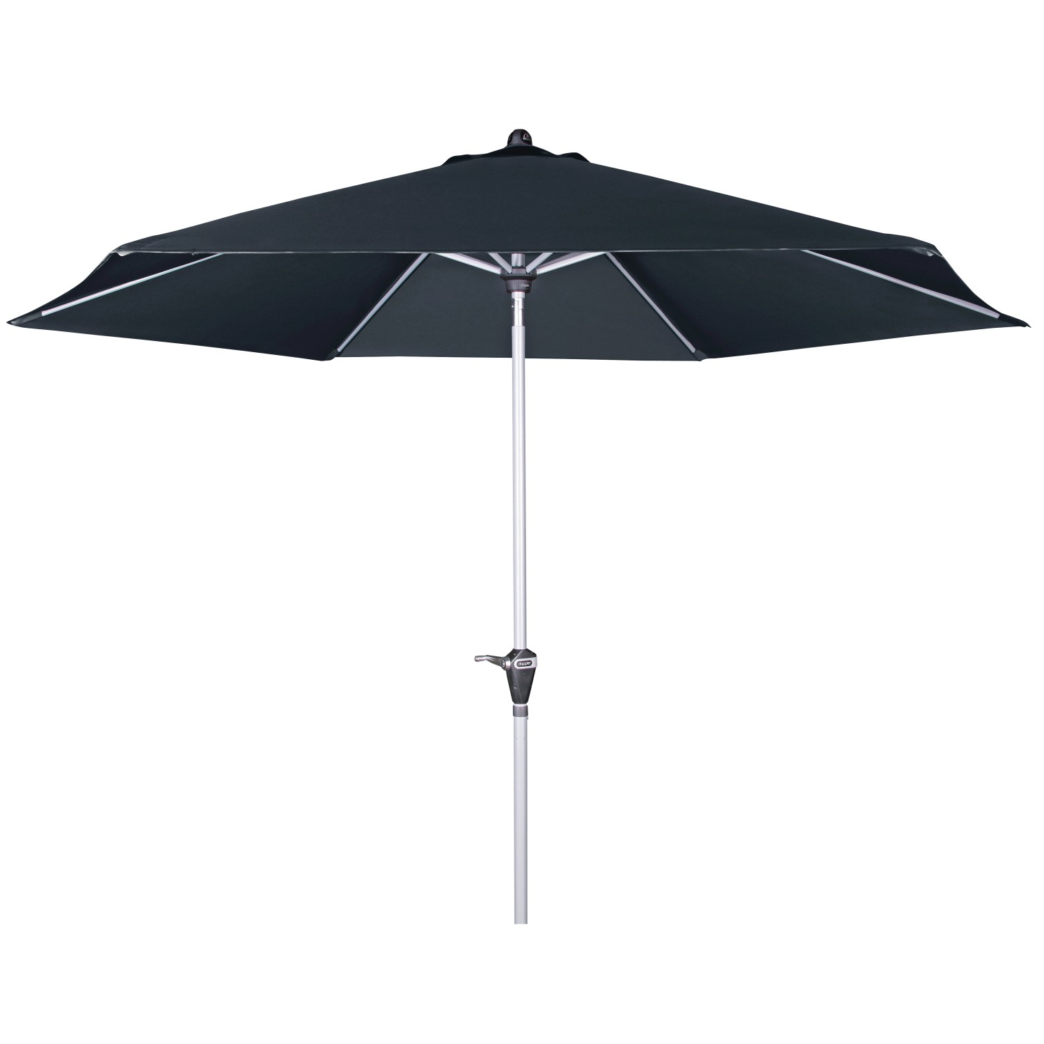 Doppler Marktschirm Active Auto Tilt Ø 306 cm Anthrazit mit Kurbelmechanik