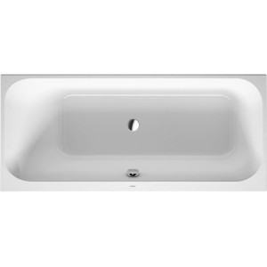 Duravit Happy D.2 Rechteck-Badewanne, 160x70 cm, Weiß, Rückenschräge links.