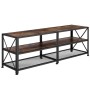 Tectake Tv Regal Chicago Industrial Style Holz und Stahl 141 x 41 50 x 50 50 cm Industrial Holz Dunkel Rustikal