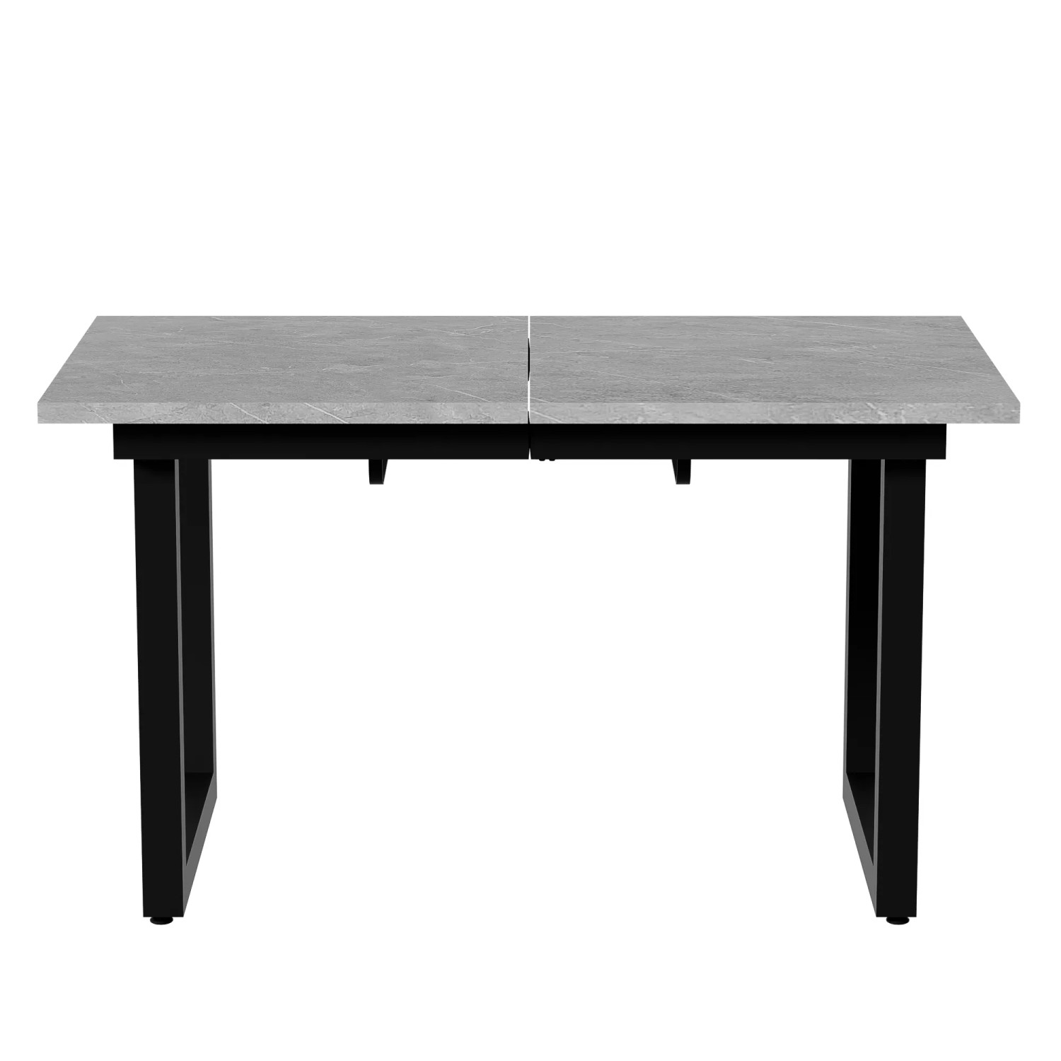 Merax Ausziehbarer Esstisch 140 180 cm Industrie Design Betonoptik Schwarz