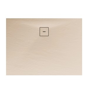 Rechteckige Schulte Duschwanne ExpressPlus, 100x80 cm, Sandfarben mit Ablauf