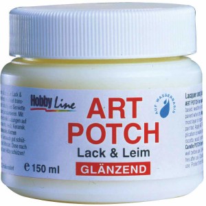 Kreul Art Potch Lack & Leim, glänzend, 150ml, für Serviettentechnik und Dekorationen.