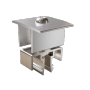 SolMount Mittelklemme aus Aluminium für Solaranlagen, Modulhöhe 27-37 mm.