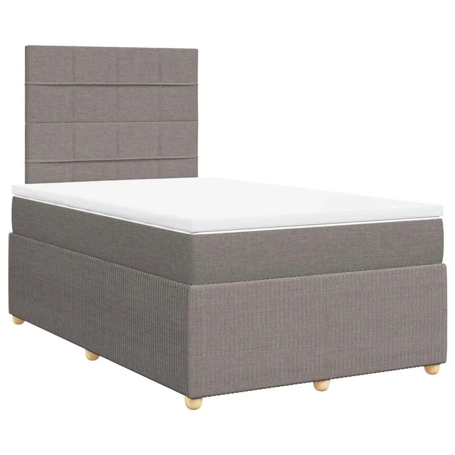 vidaXL Boxspringbett mit Matratze Taupe 120x200 cm Stoff 3292027 günstig online kaufen