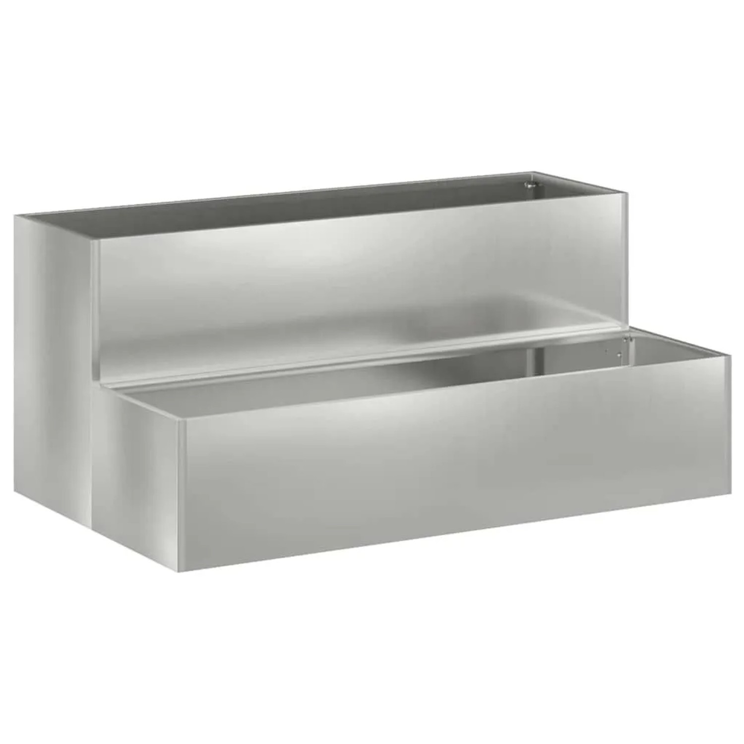 vidaXL Garten-Pflanzgefäß Silber 100 x 60 x 45 cm Verzinkter Stahl 865874 günstig online kaufen