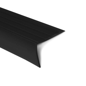 Schwarzes KARAT Stufenkantenprofil Toronto, Treppenkantenprofil aus Aluminium, 40x25x1000 mm.