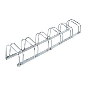 Relaxdays Fahrradständer Stahl Silber für 6 Fahrräder 27 cm x 163,5 cm x 33 cm