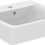 Weißes Ideal Standard Connect Handwaschbecken, 50 cm, mit Hahnloch und Überlauf.