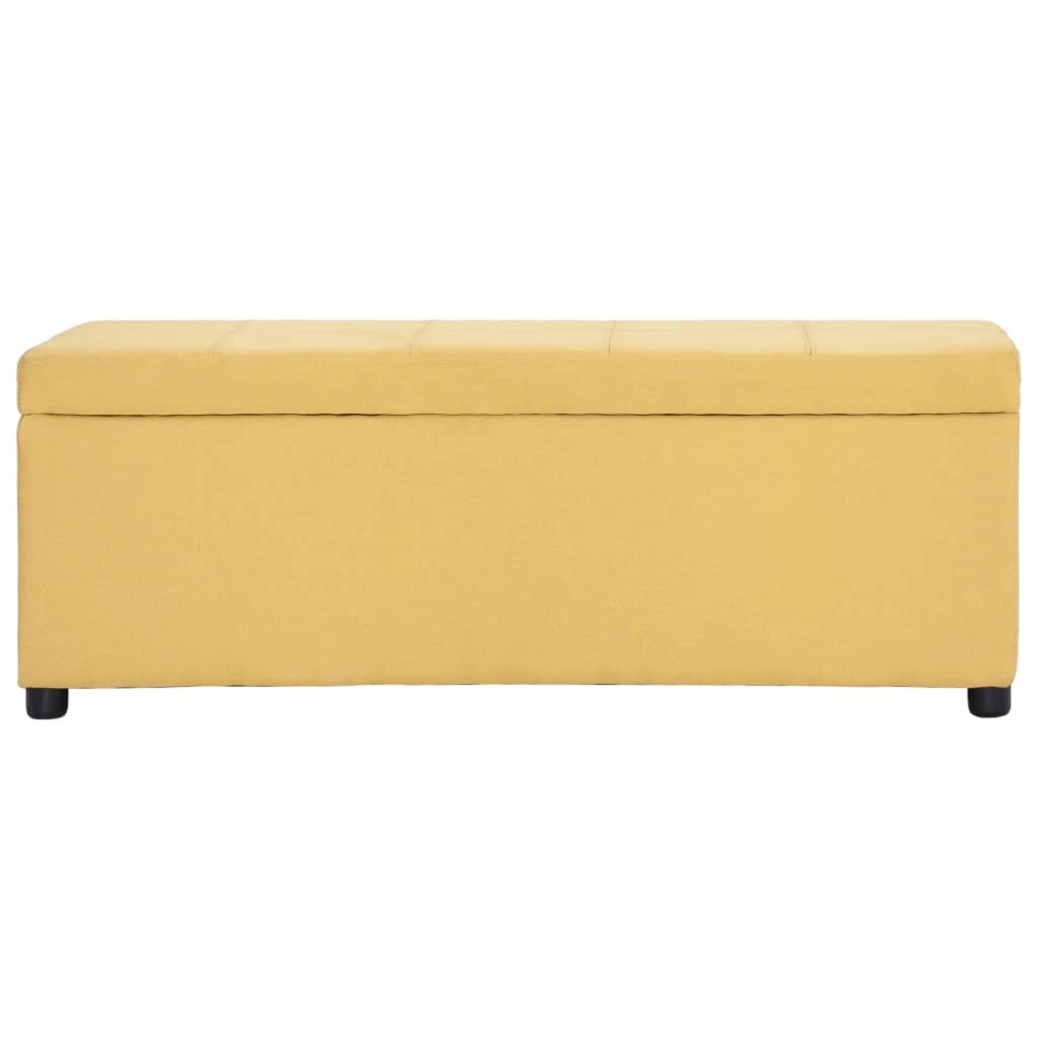 vidaXL Bank mit Staufach 116 cm Gelb Polyester günstig online kaufen