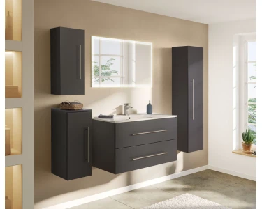 Badezimmer Einrichtung Set - Schränke für Wand- & Standmontage - Endely  (6-teilig)