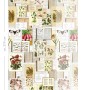 ESTAhome Fototapete mit botanischen Motiven in Beige, Grün und Rosa, 100x279 cm. Florale Wandgestaltung für Wohnräume.