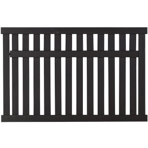 Schwarzer Vorgartenzaun Country aus Nadelholz, 150x96 cm, für stilvolle Gartengestaltung.