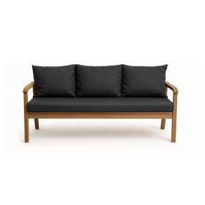 Setgarden Bankkissen Anthrazit, 160x60 cm + 3 Rückenkissen für 3-Sitzer Gartenbank.