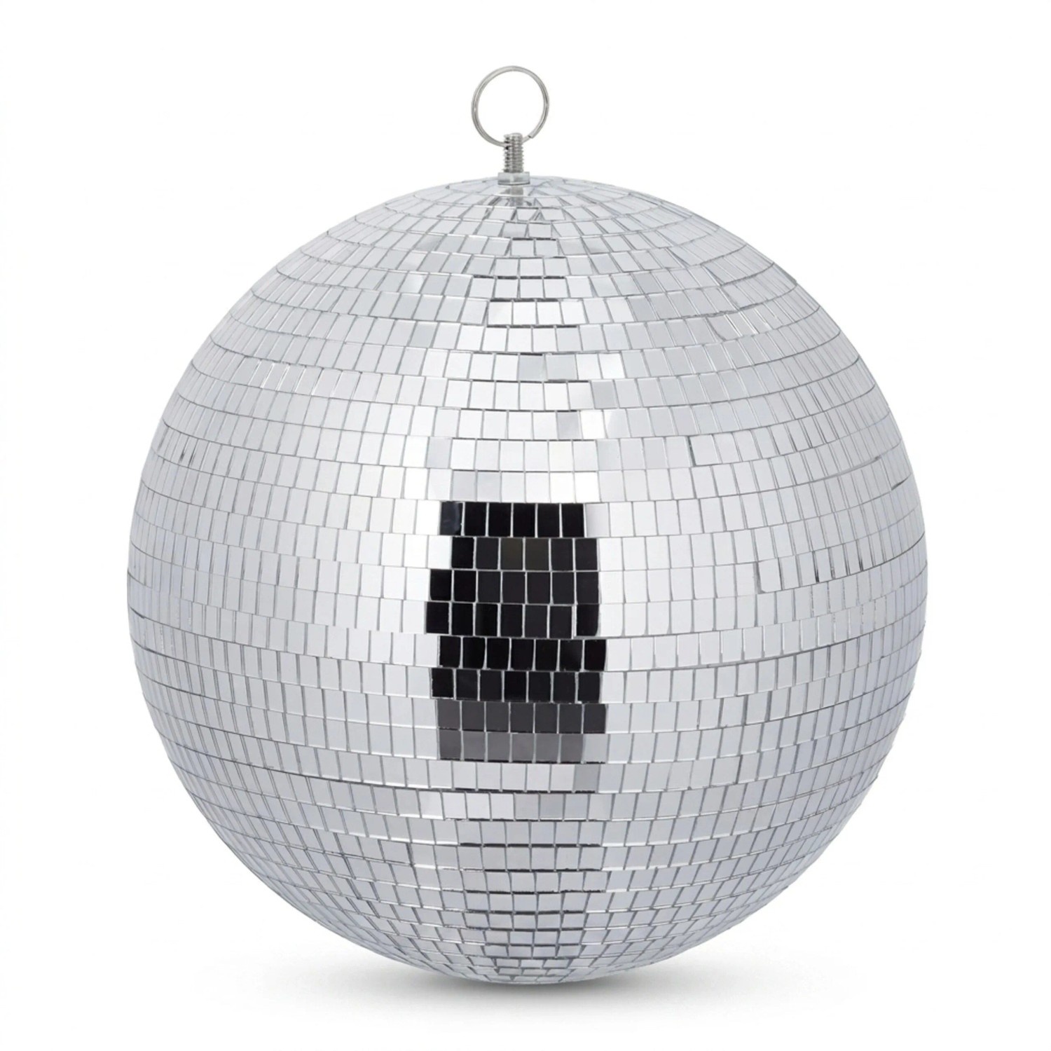 Relaxdays Discokugel Glas Silber mit Öse Ø 30 cm 1,1 kg